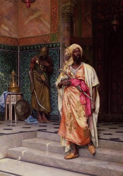 Árabe Painting - guerrero Ludwig Deutsch Orientalismo Árabe